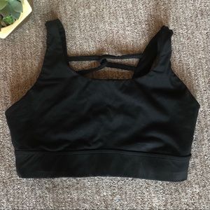 Victorias Secret Sport Sexy Strappy Back Sports Bra / Top Black Size S.